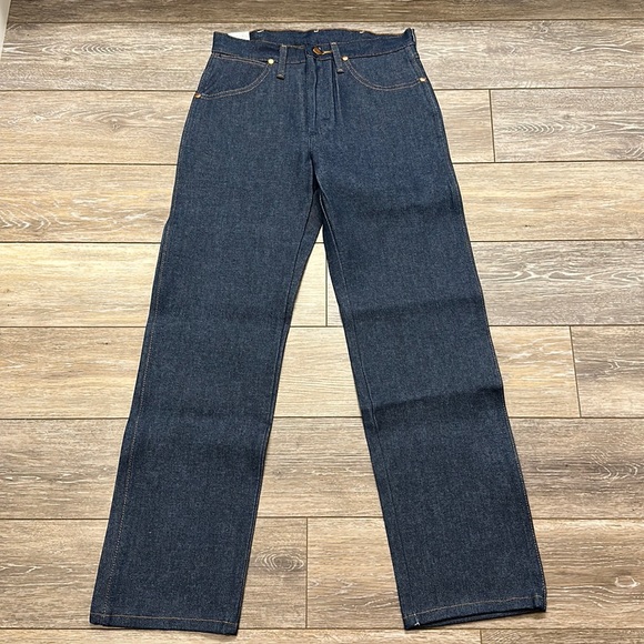 WRANGLER VINTAGE JEANS RETRO ORIGINAL COWBOY CUT JEANS DARK WASH SIZE 28x30 NWT - Picture 2 of 10